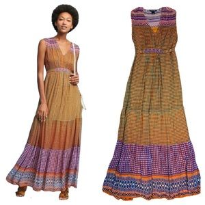 Anthropologie Aelyn Tanvi Kedia Sz 6 Maxi Dress